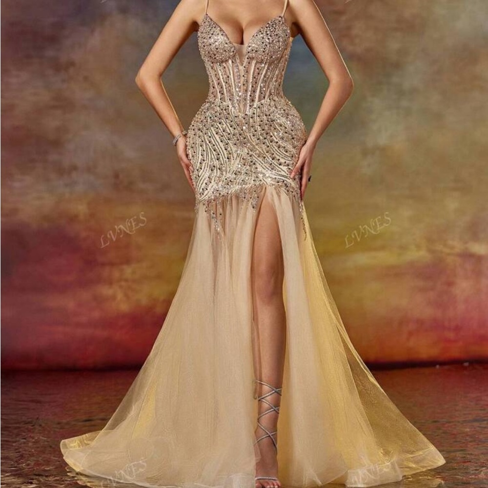 Champagne Evening Gown